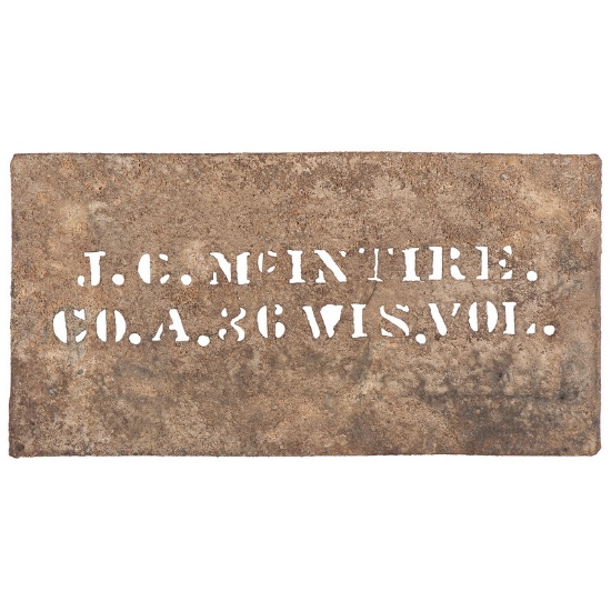 Union Soldier Stencil, Private James C. McIntire, 36th Wisconsin Infantry, KIA