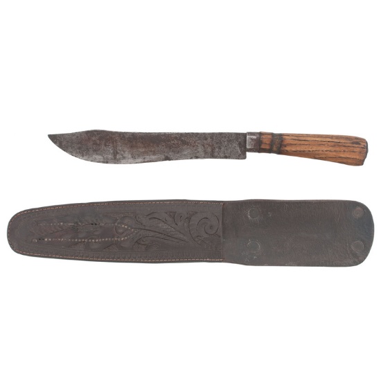 American Wood Handle Bowie Knife
