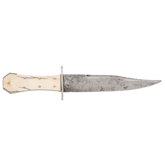 Coffin Handle Bowie Knife By W.S. Butcher  from the Estate of Art Gerber, Tell City, Indiana