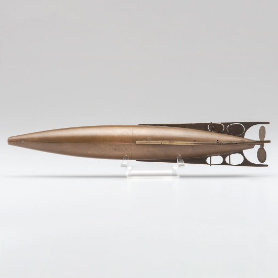 Art of War Civil War-Era Submarine Patent Model by C.F. Brown, Providence, RI