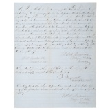 Major Robert Anderson, First US Artillery, Twice Signed Deposition Concerning the Removal of his Gar