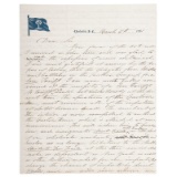 Letter from Charleston Written on Rare 