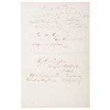 Confederate Autograph Page from Johnson's Island, Incl. Major Henry Kyd Douglas