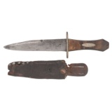 G Woodhead Bowie Knife Carved 1861/1959