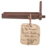 James.M. Mason Breech Loading Firearm Patent: Model No. 112,523 March 7, 1871