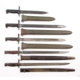 U.S. WWI and WWII Bayonets, Lot of Five