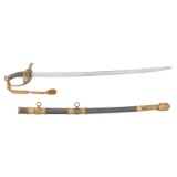 Presentation Grade Staff and Field  Officer's Sword with Scabbard