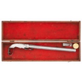 Cased Percussion All Metal Superposed Underhammer Pistol