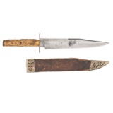 IXL Bowie Knife with Three-Panel Etched Blade