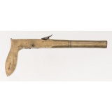 All-Brass Percussion Boot Pistol by Gowdey