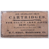 Six Seamless Cartridges For Colts Army Pistol