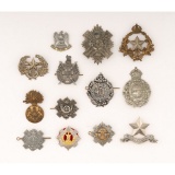 Two Cases of British Regimental Badges