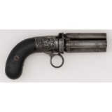 European Four-Shot Percussion Pepperbox Pistol