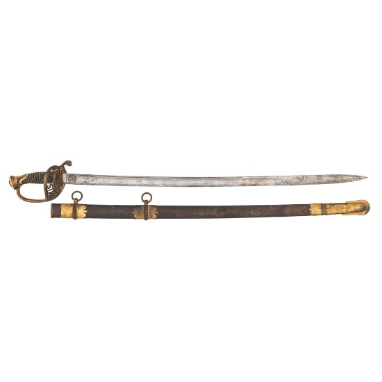 Scarce U.S. Inspected Ames Model 1850 Staff & Field Officer's Sword