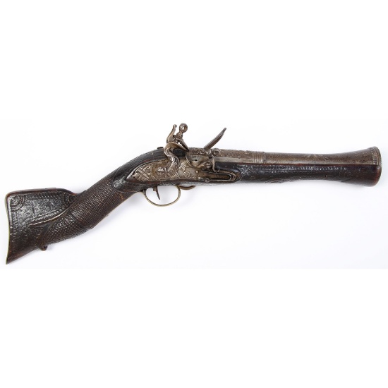 An Ottoman Flintlock Blunderbuss Pistol