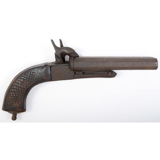 Relic Spanish Double Barrel Pin Fire Pistol