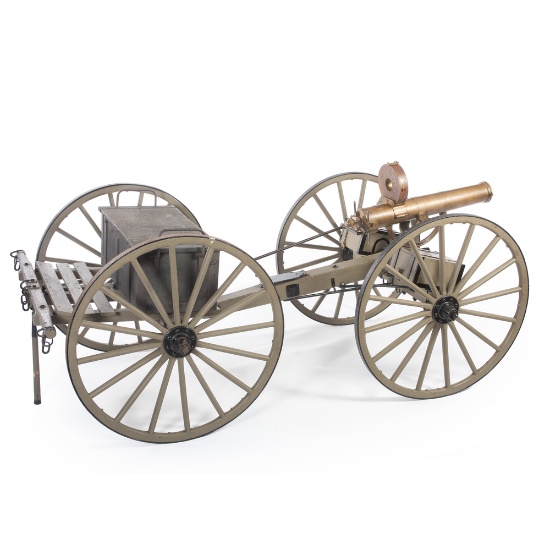 A Fine and Rare Colt Model 1883 Gatling Gun Complete With U.S. Army Field Carriage and Limber Dated