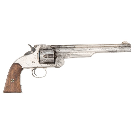 Rare Martially Marked First Model Smith & Wesson #3 American Revolver With Nickel Finish