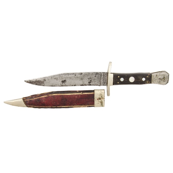 Confederate Bowie Knife With Louisiana Emblem