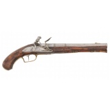 A Good 18th Century Saxon Flintlock Holster Pistol by Pistor of Schmalkelden