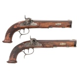 Pair of German Percussion Pistols by Jung & Son of Suhl