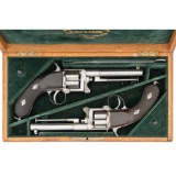 Scarce Pair of Devisme Cartridge Revolvers in Original Case