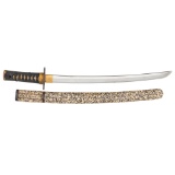 Shinto Japanese Samurai Sword (Wakizashi) in Same Saya