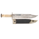 A Fine and Rare Massive Bowie Knife by Charles Congreve Owned by Nelson Dewey the 1st Governor of WI
