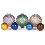 Four Target Balls, Including Bogardis, and Three Lightning Rod Balls