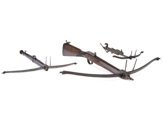 Group of Three 19th Century Crossbows