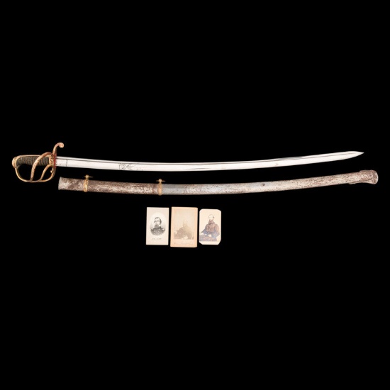 Exceptional Mexican War Captured Dragoon Saber Presented To John W. Geary, General & PA Gov.