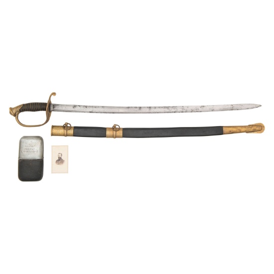 Model 1850 Foot Officer's Sword of Major (Colonel) P.P. Bixby - POW and WIA at Petersburg