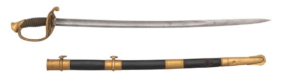 Ames Model 1850 Foot Officers Sword Presented to Capt. David Lamb - 31st New York Volunteers