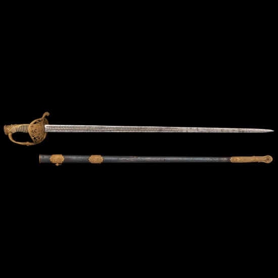 Combination French Hilt Non-Regulation Officer's Sword of Capt. John Kilburn - 7th VT Infantry