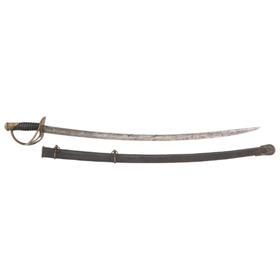 Unmarked Confederate Enlisted Cavalry Saber by Memphis Novelty Works