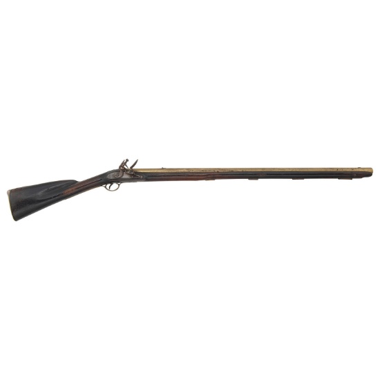 Rare Published Late 18th Century New England Brass Barreled Flintlock Rifle, ex-Flayderman
