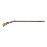 Silver Mounted Full Stock Kentucky Long Rifle Signed 