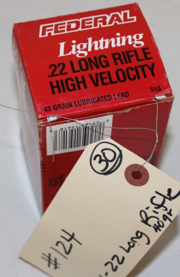 22 LR high velocity Federal 40 grain