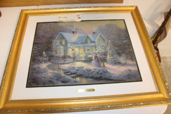 Thomas Kinkaid "Blessings of Christmas" Framed print