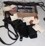 9 mm misc clips, holsters, bull whip