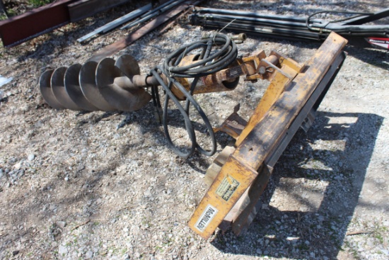 McMillen post hole digger for skid steer