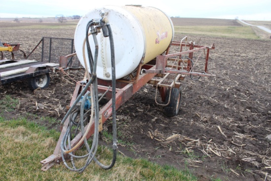 DEMCO 500 gal 30’ boom pull type sprayer with hypro pump
