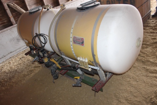 2 fiberglass, 150 gal. tanks with John Blue squeeze pump