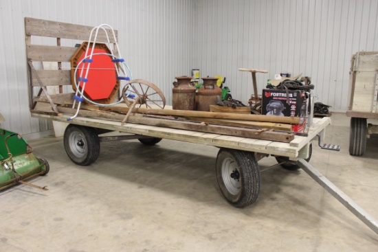 7’x14’ wood hayrack with newer trailer tires