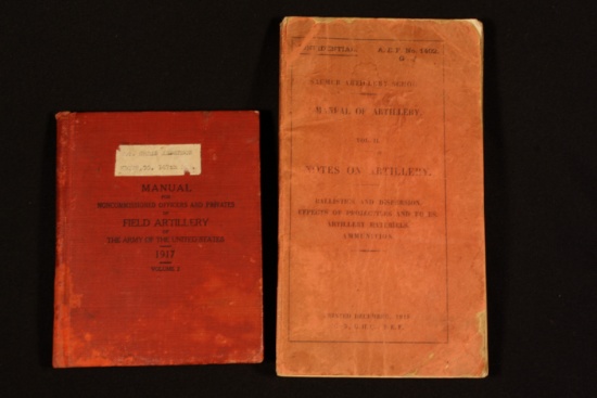 Pair of WWI U.S. Artillery Manuals.