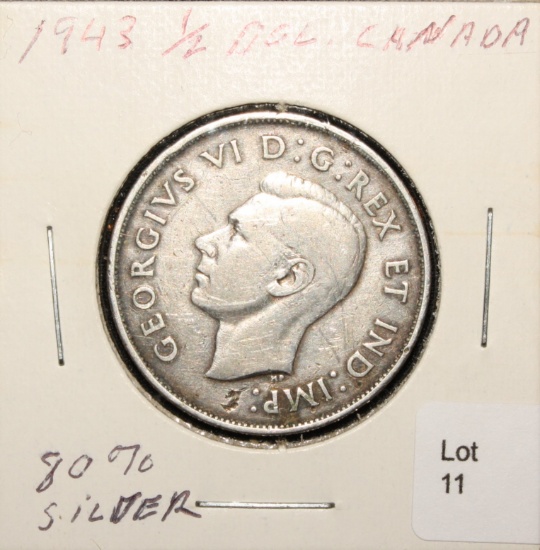 1943 Canada Half Dollar