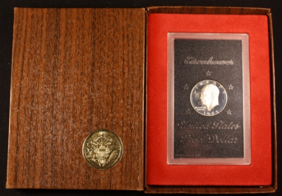 1973 Eisenhower Proof Dollar, Brown Box