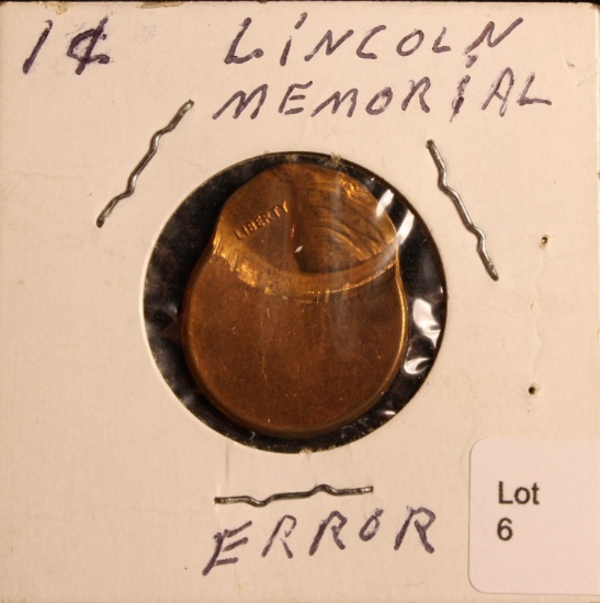 Lincoln Memorial Cent Error Strike