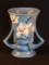 Roseville Pottery 6.5 inch Blue Vase