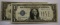 Lot of 2 $1.00 Silver Certificates
